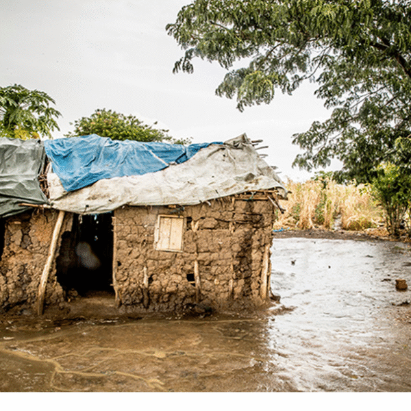 Grace Ninseka's house before being supported by COSIL program